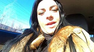 cheating wife shops fur-coat with husband’s friend for outdoor fun!  