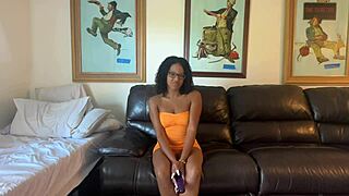sascha nails her first interracial casting with a petite ebony body and raw energy.