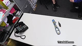 Wow! Lovely tits grabbed and banged hard by mall cop.