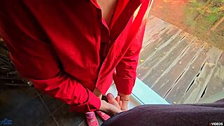 Step sister, help me cum fast in your panties while stepmom waits outside?