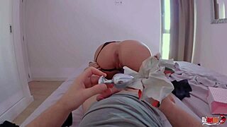 stepmom's birthday surprise for stepson includes a tight anal creampie