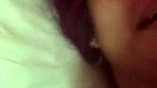 My bull wakes me up for rough fucking after cuckold leaves