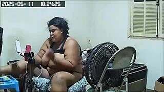 Hidden camera catches naughty stepmom and stepkids masturbating together