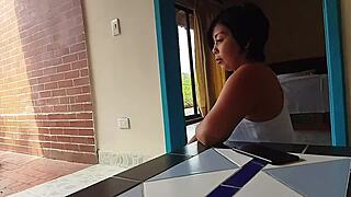 Escaped with my step-nephew i suck him for a while