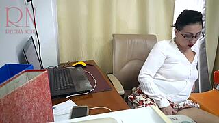 wanna see this secretary fucked by dildo on cam?