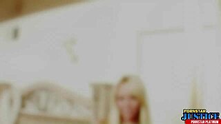Blonde Slut Austin Taylor Gets Justice’s Creamy Load Splashed on Her Face