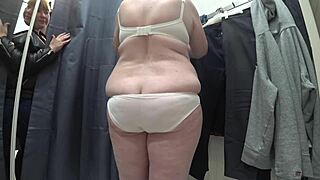plump milf’s juicy ass and big tits caught on hidden cam