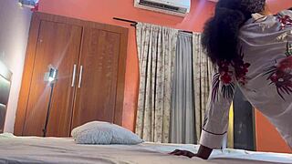 Hidden camera catches Nollywood actress in a steamy threesome with big surprises.