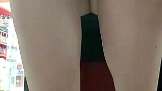 Wow, stepsister flashes dirty feet and panties while trying shoes after workout!