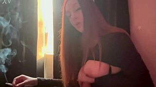 Artemisia Love Shows Big Boobs Smoking!