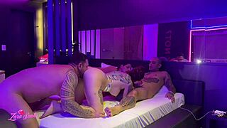 met a couple at the swing house, ended up at a motel for a wild foursome... really?