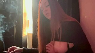 Artemisia Love Shows Big Boobs Smoking!