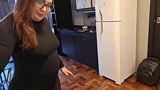 Boss's Mother-in-Law in Lingerie Gets Eaten and Creampied