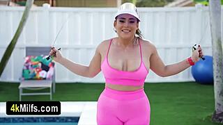 horny workout with a bubbly ass milf leads to an outdoor quickie fuck session