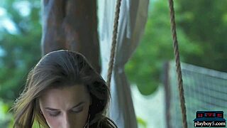 Gloria Sol enjoys a relaxing outdoor striptease