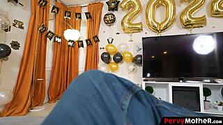 Pervymother - Stepson Satisfies Lovely Stepmom with Intense Ride at New Year Party