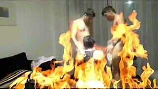 Perla Lopez Deepthroats Monster Cock in Group Sex