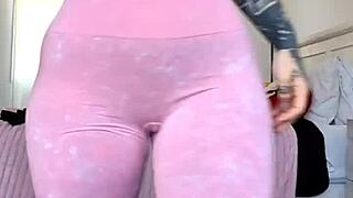 Milf Melody Radford Sheer Gym Leggings Close-Up