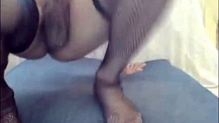 Milf Tranny Goes Hard Jerking Off and Spilling Cum Everywhere