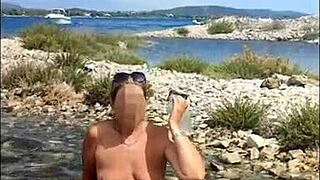 Ariela rider pees publicly outdoors