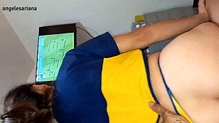 Brazilian Futbolista’s Big Ass Takes It All in Sweaty Tanga Anal Action
