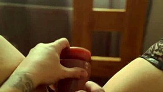 blonde flashes wet pussy with dildo and dirty talk 😈