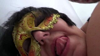 Garden Whore Takes Anal and Blowjob in Wild European Orgy with Multiple Cocks.
