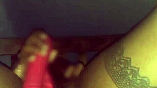 Ebony milf strips and deepthroats intensely