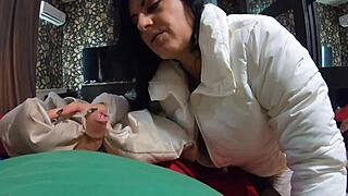 Milfycalla's Yoga Pants Cameltoe Gets Cumshots Galore!