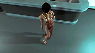 Stunning Ada Wong Dances in See-Through Dress at Umbrella Office for All to See