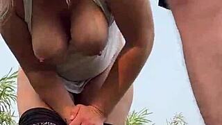Nearly busted banging hard in the park today