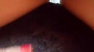 Curvy Mature Woman in Lingerie Slip and Fur Homemade Video