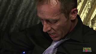 sexy milf and her friend reluctantly suck cock together then take turns getting fucked hard