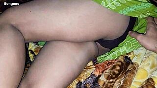 Beautiful housewife gets steamy with brother-in-law for dripping cum finish