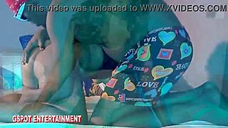 Engaging in dirty talk and foreplay with a hot milf