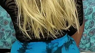 curvy latina cougar gives intense blowjob to young guy