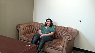 Mia Marks casting on cozy sofa