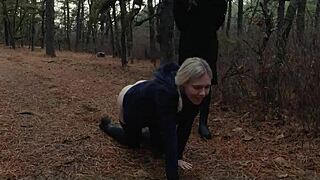 What Happens When Two Perverts Drag A Bubble Butt Milf Into The Woods?