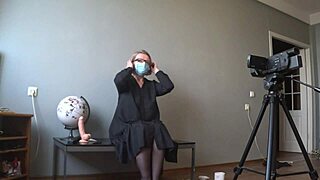 how does this mature teacher bend over for anal penetration?