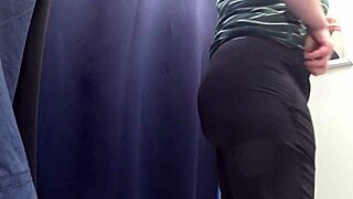 Milf flashes her big tits and squirts in exhibitionist recording!