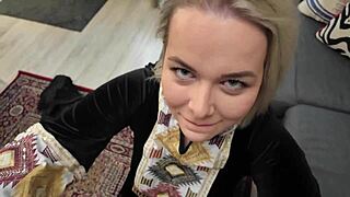 Blonde housewife slut gets fucked hard.