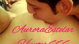 aurora estelar and hunter in hot quick sex, she loves eating my cum