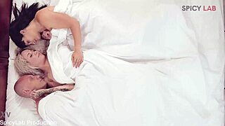 Blonde And Brunette Milfs Ride In Group Cum Session