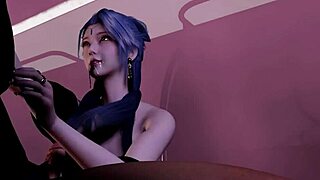 3D大胸亚洲脱衣舞娘在撕裂服装中被猛烈操