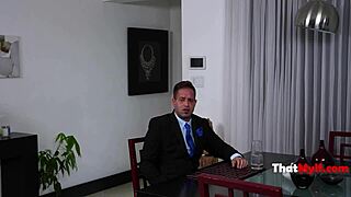 Redhead Milf Maid in 5some Upgrades from Husband's Dick to In-Law's After Cheating, Riding and Oral