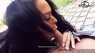 German Latina Milf Caught in Public Sex Pickup at Berlin Park POV