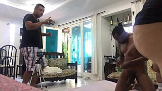 Threesome action with C Odara and Melissa Aleczander in hot session