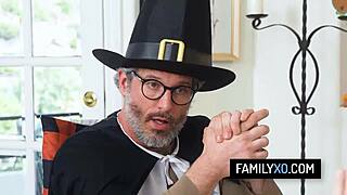 Hot Stepfamily Foursome For Thanksgiving!