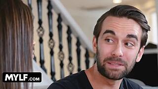 Hey! Watch Mylf Beauty Share Juicy Meat with Craving Stepdaughter