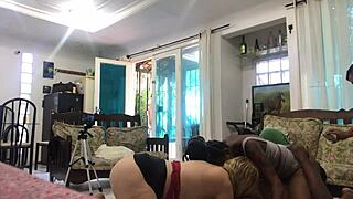 Threesome action with C Odara and Melissa Aleczander in hot session